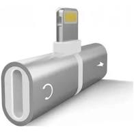 ADAPTADOR FONE FONE 2 EM 1 CARREGAR E OUVIR MÚSICA IPHONE