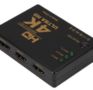 SWITCH 4K HDMI 3 ENTRADA 1 SAIDA COM CONTROLE REMOTO
