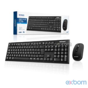 Kit Teclado E Mouse Sem Fio Bk-s1000k Preto - Exbom